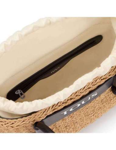 Cabàs mitjà de ràfia Scoubidou