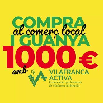Aquest mes de maig comprant en els establiments associats de Vilafrancaactiva podràs guanyar 1000€.

Molta sort! 🍀🤞

#comerçdeproximitat #vilafranca #vilafrancaactiva #modesserrano #serrano #bossa #carteres #cinturó #maleta